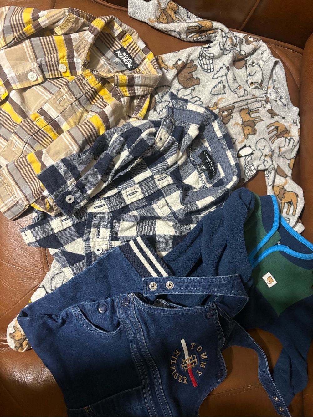 Tommy Hilfiger Blue Denim Overall Shirt for Kids